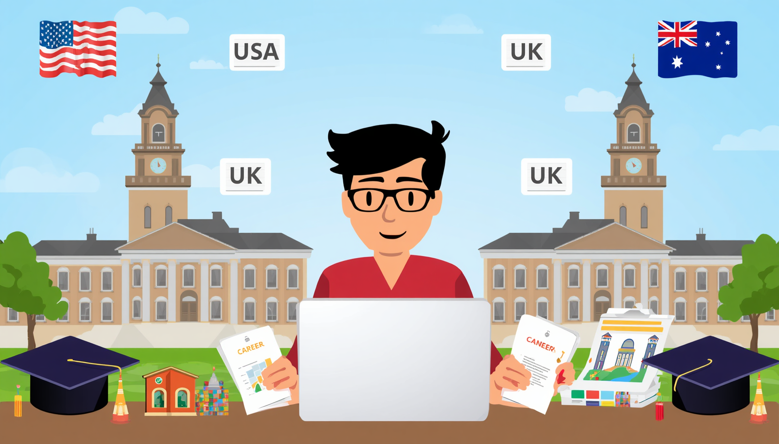 Indian student comparing how to choose the right course and university abroad